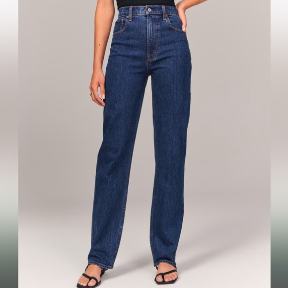 Abercrombie 90’s Straight Ultra High Rise Jeans - Picture 1 of 7